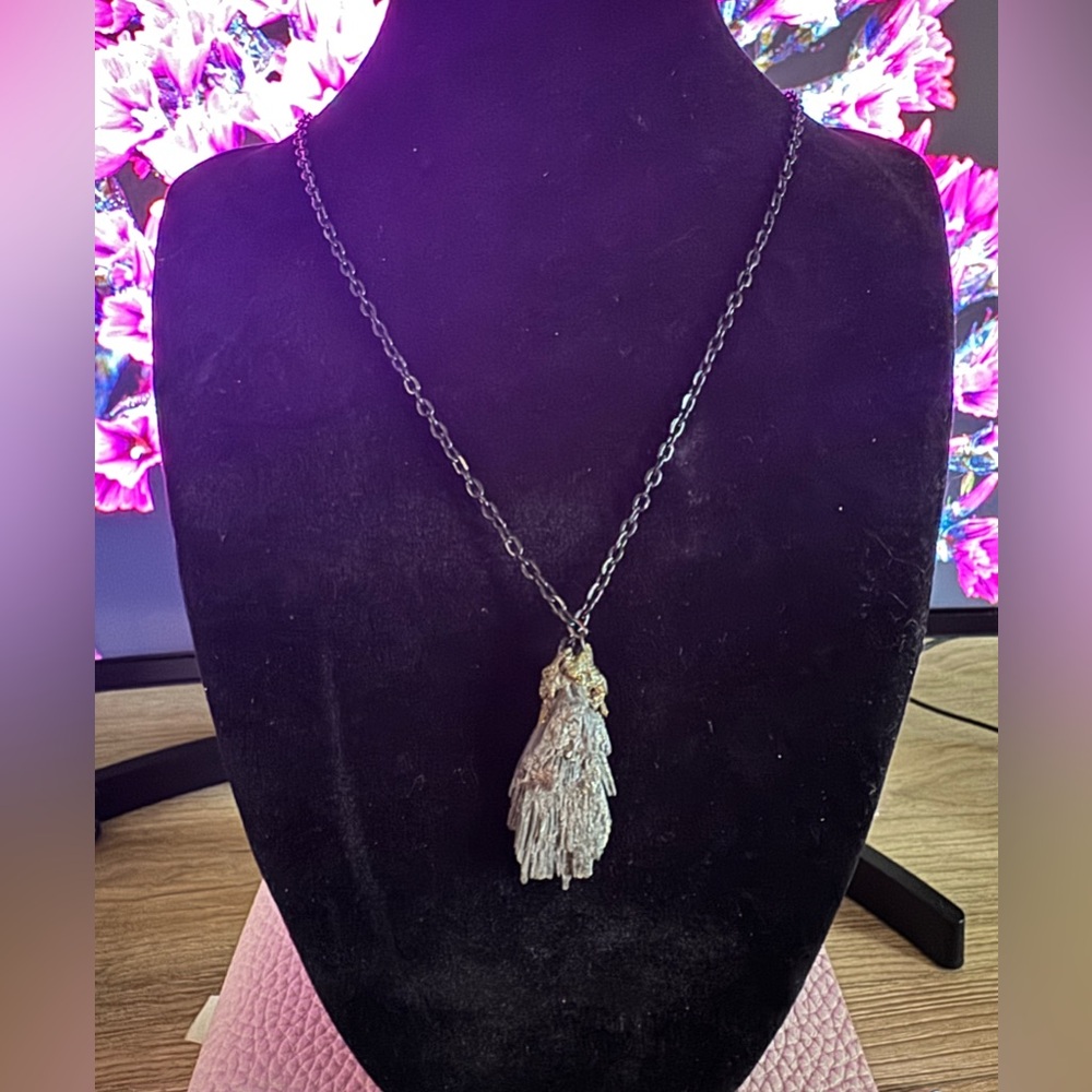 Black Kyanite Pendant Necklace